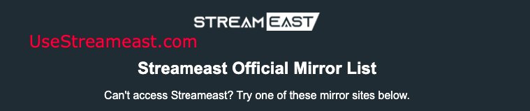 Streameast mirrors